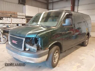 2004 GMC Savana Cargo Van with VIN 1GTHG35U041118061, listed as a IAAI auction lot 41296799 with 185,939 mi miles. Bid and sale history available at carsss.com. Image 2.
