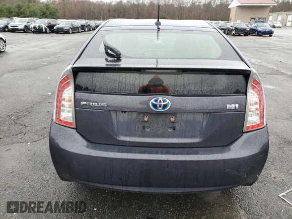 2012 Toyota Prius One with VIN JTDKN3DU0C5444706, listed as a Copart auction lot 52155935 with 226,388 mi miles and Salvage Title. Bid and sale history available at DreamBid. Image 6.