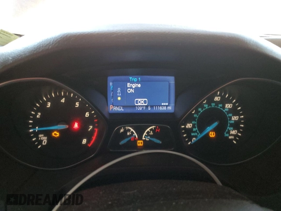 2013 Ford Focus SE with VIN 1FADP3F20DL267933, listed as a Copart auction lot 62896135 with 111,638 mi miles and Clean title. Bid and sale history available at DreamBid. Image 9.