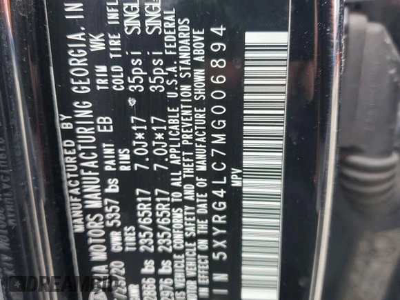2021 Kia Sorento LX z VIN 5XYRG4LC7MG006894, wystawiony jako Copart lot #51697305 z przebiegiem 99 284 mil mil oraz Szkoda całkowita • Salvage title. Historia ofert i sprzedaży dostępna na DreamBid. Obrazek 15.