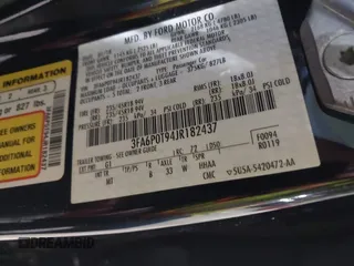 2018 Ford Fusion SE with VIN 3FA6P0T94JR182437, listed as a IAAI auction lot 41552138 with 110,068 mi miles and . Bid and sale history available at carsss.com. Image 9.