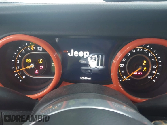 2023 Jeep Gladiator Overland z VIN 1C6HJTFGXPL522706, wystawiony jako IAAI lot #41923655 z przebiegiem 33 010 mil mil oraz . Historia ofert i sprzedaży dostępna na DreamBid. Obrazek 7.