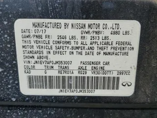 2018 Infiniti Q50 Luxe с VIN JN1EV7AP0JM353007, выставлен на аукционе Copart как лот 52200695 с пробегом 123 507 миль миль и Списание • Salvage title. История ставок и продаж доступна на DreamBid. Изображение 14.