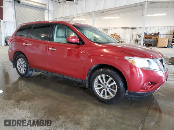 2013 Nissan Pathfinder SL with VIN 5N1AR2MM1DC679134, listed as a Copart auction lot 57031655 with 124,355 mi miles and Salvage title. Bid and sale history available at DreamBid. Image 4.