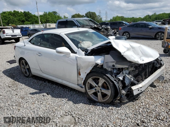 2013 Lexus IS 250 C with VIN JTHFF2C26D2527325, listed as a Copart auction lot 55351065 with Not provided miles and Salvage title. Bid and sale history available at DreamBid. Image 4.
