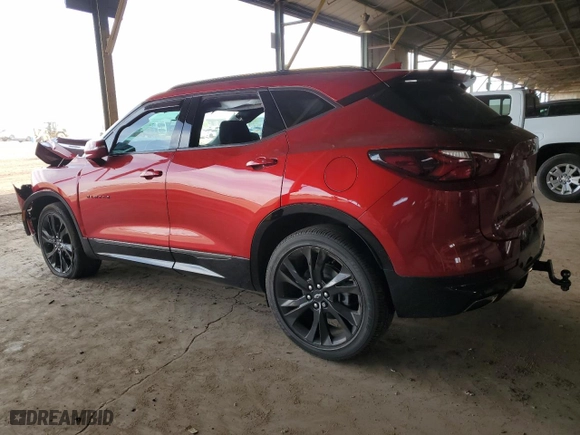 2022 Chevrolet Blazer RS with VIN 3GNKBERS1NS116190, listed as a Copart auction lot 51533915 with 22,502 mi miles and Salvage Title. Bid and sale history available at carsss.com. Image 2.