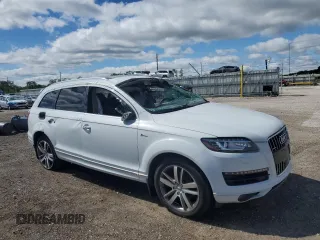 2015 Audi Q7 Premium Plus with VIN WA1LGAFE6FD029046, listed as a Copart auction lot 57629135 with 116,962 mi miles and Salvage title. Bid and sale history available at DreamBid. Image 4.