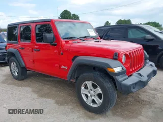 2019 Jeep Wrangler Unlimited Sport S z VIN 1C4HJXDN6KW639739, wystawiony jako IAAI lot #42432143 z przebiegiem Nie podano mil oraz . Historia ofert i sprzedaży dostępna na DreamBid. Obrazek 1.