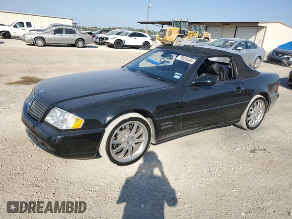 2002 Mercedes-Benz SL-Class with VIN WDBFA68F92F201073, listed as a Copart auction lot 75528494 with 100,085 mi miles and Salvage Title. Bid and sale history available at carsss.com. Image 1.