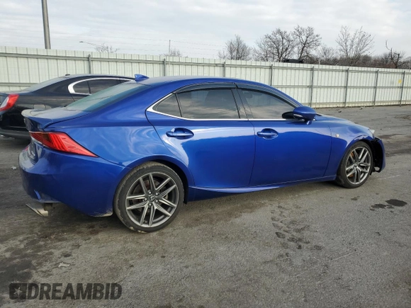 2017 Lexus IS with VIN JTHCM1D22H5024316, listed as a Copart auction lot 43528395 with 0 mi miles and Salvage Title. Bid and sale history available at carsss.com. Image 3.