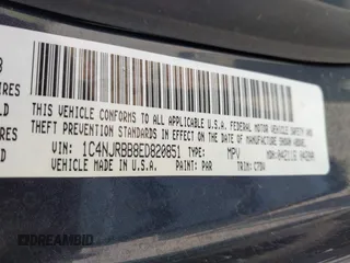 2014 Jeep Patriot Sport with VIN 1C4NJRBB8ED820851, listed as a IAAI auction lot 41930011 with 155,340 mi miles and . Bid and sale history available at carsss.com. Image 9.