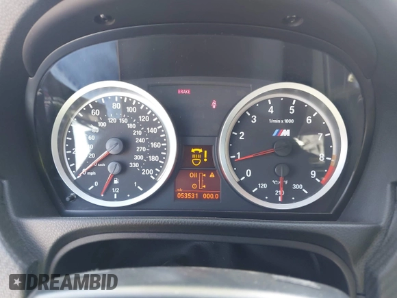 2008 BMW 3 Series M3 with VIN WBSWL93518P330402, listed as a IAAI auction lot 42165825 with 53,531 mi miles and . Bid and sale history available at carsss.com. Image 7.
