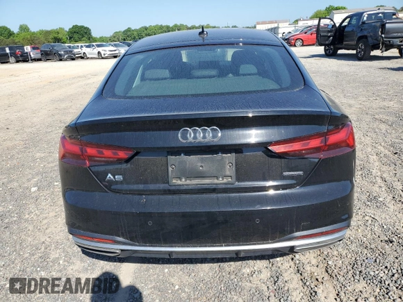 2022 Audi A5 Sportback Premium with VIN WAUABCF51NA032716, listed as a Copart auction lot 52808484 with 55,473 mi miles and Salvage Title. Bid and sale history available at carsss.com. Image 6.