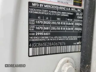 2008 Mercedes-Benz R 3.5L with VIN 4JGCB65E28A067876, listed as a Copart auction lot 48369845 with Not Provided miles and Salvage Title. Bid and sale history available at DreamBid. Image 14.