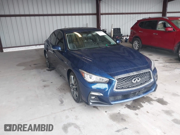 2019 Infiniti Q50 Luxe z VIN JN1EV7AR0KM591152, wystawiony jako IAAI lot #42020951 z przebiegiem 98 589 mil mil oraz . Historia ofert i sprzedaży dostępna na DreamBid. Obrazek 1.