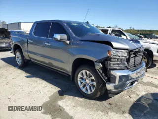 2021 Chevrolet Silverado 1500 LTZ with VIN 3GCUYGET9MG202150, listed as a Copart auction lot 76463424 with 49,644 mi miles and Salvage Title. Bid and sale history available at DreamBid. Image 4.