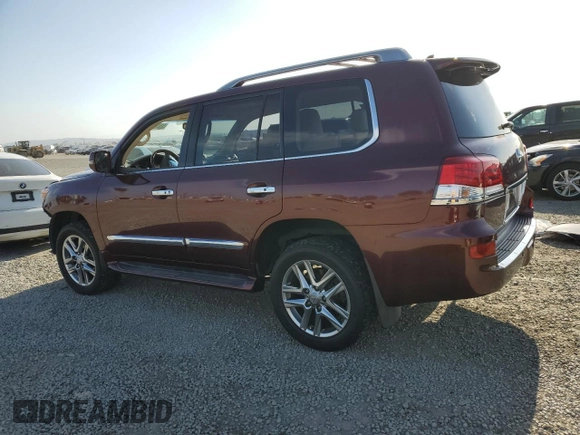 2013 Lexus LX 570 with VIN JTJHY7AX0D4124846, listed as a Copart auction lot 52639575 with 50,687 mi miles and Salvage Title. Bid and sale history available at DreamBid. Image 2.