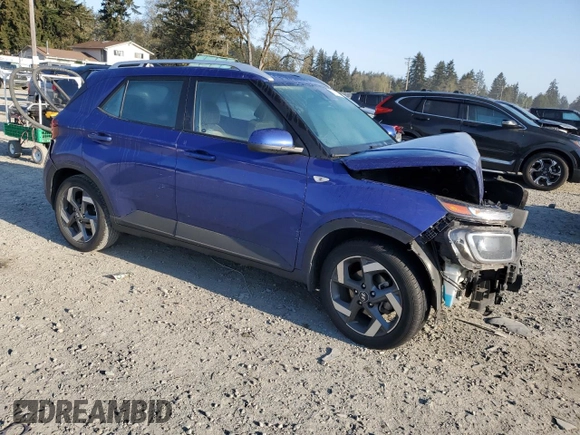 2020 Hyundai Venue SEL with VIN KMHRC8A30LU018500, listed as a Copart auction lot 54141175 with 42,945 mi miles and Salvage Title. Bid and sale history available at carsss.com. Image 4.