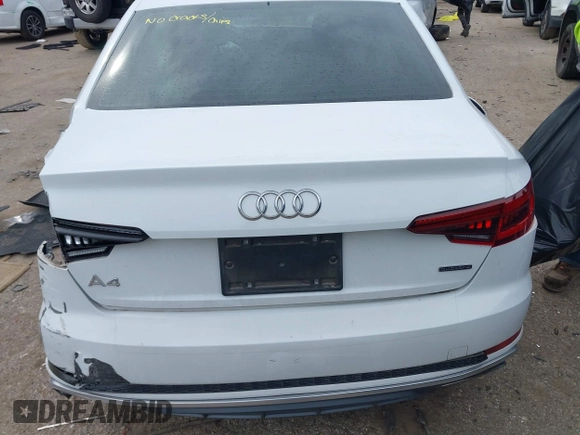 2019 Audi A4 Premium z VIN WAUDNAF4XKA017272, wystawiony jako IAAI lot #41332834 z przebiegiem 68 342 mil mil oraz . Historia ofert i sprzedaży dostępna na DreamBid. Obrazek 16.
