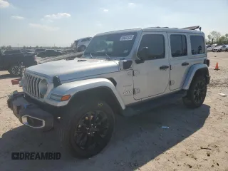 2024 Jeep Wrangler Sahara with VIN 1C4RJXP60RW122620, listed as a Copart auction lot 50622135 with 22,238 mi miles and Salvage Title. Bid and sale history available at DreamBid. Image 1.