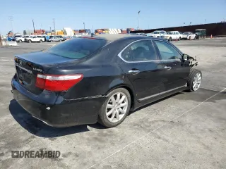 2007 Lexus LS 460 with VIN JTHBL46F275003142, listed as a Copart auction lot 61832185 with 181,203 mi miles and Salvage title. Bid and sale history available at DreamBid. Image 3.