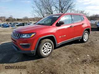 2018 Jeep Compass Sport with VIN 3C4NJCAB7JT102162, listed as a Copart auction lot 44654385 with 40,599 mi miles and Salvage Title. Bid and sale history available at carsss.com. Image 1.