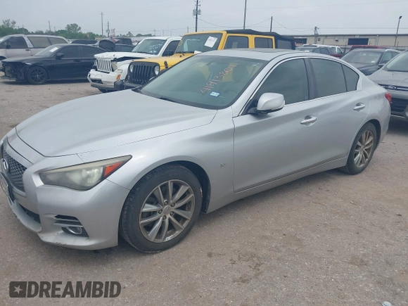2014 Infiniti Q50 Sport with VIN JN1BV7AP5EM670953, listed as a IAAI auction lot 41913801 with 190,180 mi miles and . Bid and sale history available at DreamBid. Image 17.