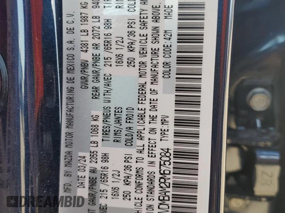2024 Mazda CX-30 S with VIN 3MVDMBAM2RM675084, listed as a Copart auction lot 47735965 with 11,611 mi miles and Salvage Title. Bid and sale history available at DreamBid. Image 15.