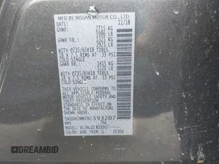 2019 Nissan Pathfinder S z VIN 5N1DR2MM7KC593207, wystawiony jako IAAI lot #41639401 z przebiegiem 71 494 mil mil oraz . Historia ofert i sprzedaży dostępna na DreamBid. Obrazek 9.