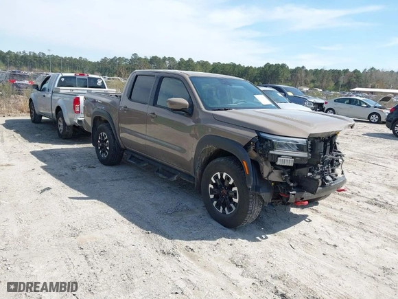 2023 Nissan Frontier PRO-4X with VIN 1N6ED1EKXPN620732, listed as a IAAI auction lot 41839561 with 27,496 mi miles. Bid and sale history available at carsss.com. Image 1.