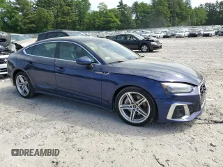 2022 Audi A5 Sportback S line Premium with VIN WAUDACF57NA010347, listed as a Copart auction lot 56671014 with 29,759 mi miles and Salvage Title. Bid and sale history available at carsss.com. Image 4.
