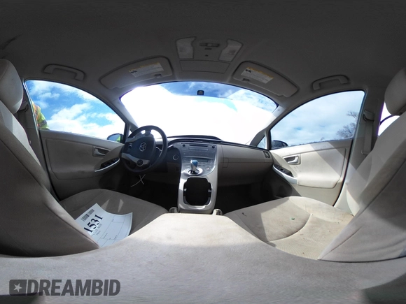 2011 Toyota Prius I with VIN JTDKN3DU3B0304788, listed as a IAAI auction lot 41731531 with 105,000 mi miles. Bid and sale history available at carsss.com. Image 19.