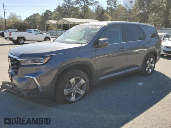 2025 Honda Pilot EX-L with VIN 5FNYG1H41SB062653, listed as a Copart auction lot 49490615 with 1,091 mi miles and Salvage Title. Bid and sale history available at carsss.com. Image 1.