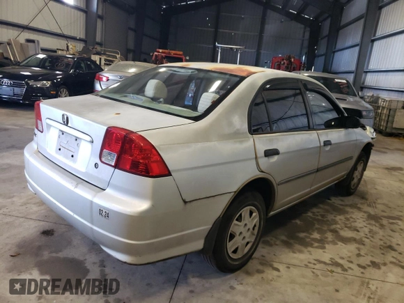 2004 Honda Civic VP with VIN 2HGES163X4H532799, listed as a Copart auction lot 41648295 with 294,575 mi miles and Salvage Title. Bid and sale history available at DreamBid. Image 3.