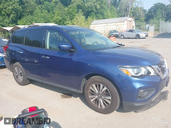 2017 Nissan Pathfinder SV with VIN 5N1DR2MM4HC675341, listed as a IAAI auction lot 40087490 with 95,106 mi miles. Bid and sale history available at carsss.com. Image 1.