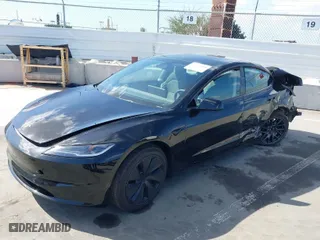 2024 Tesla Model 3 with VIN 5YJ3E1EA0RF873378, listed as a IAAI auction lot 41712908 with 4,653 mi miles. Bid and sale history available at carsss.com. Image 2.