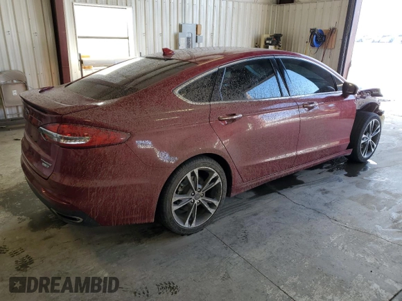 2019 Ford Fusion Titanium with VIN 3FA6P0D91KR206872, listed as a Copart auction lot 39536424 with 90,755 mi miles and Salvage Title. Bid and sale history available at carsss.com. Image 3.