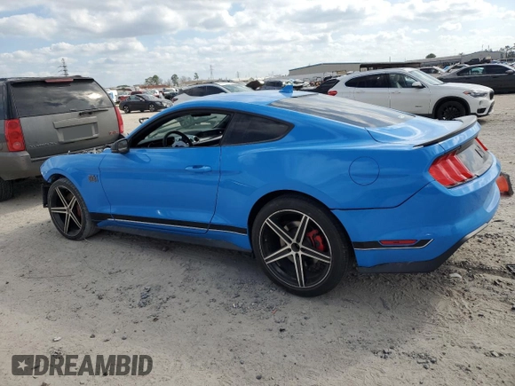 2022 Ford Mustang Mach 1 with VIN 1FA6P8R0XN5551110, listed as a Copart auction lot 43288855 with Not provided miles and Salvage title. Bid and sale history available at DreamBid. Image 2.