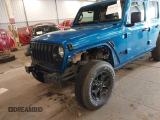 2021 Jeep Wrangler Unlimited Sport S with VIN 1C4HJXDG9MW797013, listed as a IAAI auction lot 41966754 with 53,583 mi miles. Bid and sale history available at carsss.com. Image 20.