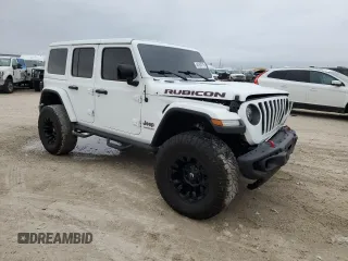 2018 Jeep Wrangler Unlimited Rubicon z VIN 1C4HJXFN5JW198679, wystawiony jako Copart lot #46164715 z przebiegiem 103 795 mil mil oraz Szkoda całkowita • Salvage title. Historia ofert i sprzedaży dostępna na DreamBid. Obrazek 4.