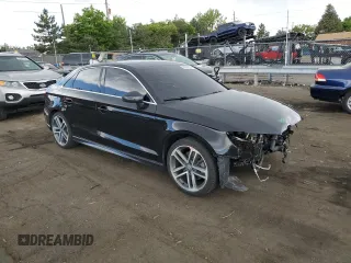2017 Audi A3 Sedan Premium Plus with VIN WAUGUGFF9H1069408, listed as a Copart auction lot 56938504 with 37,025 mi miles and Salvage Title. Bid and sale history available at carsss.com. Image 4.