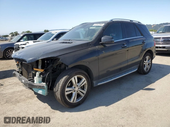 2015 Mercedes-Benz M 350 with VIN 4JGDA5JB2FA499071, listed as a Copart auction lot 62532565 with 91,704 mi miles and Salvage title. Bid and sale history available at DreamBid. Image 1.