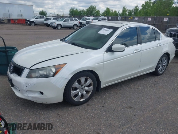 2008 Honda Accord EX-L z VIN 1HGCP368X8A023168, wystawiony jako IAAI lot #42366664 z przebiegiem 249 340 mil mil oraz . Historia ofert i sprzedaży dostępna na DreamBid. Obrazek 2.