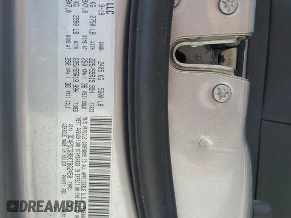 2019 Dodge Journey Crossroad with VIN 3C4PDCGB8KT862450, listed as a Copart auction lot 87275834 with Not Provided miles and Non Repairable. Bid and sale history available at DreamBid. Image 16.