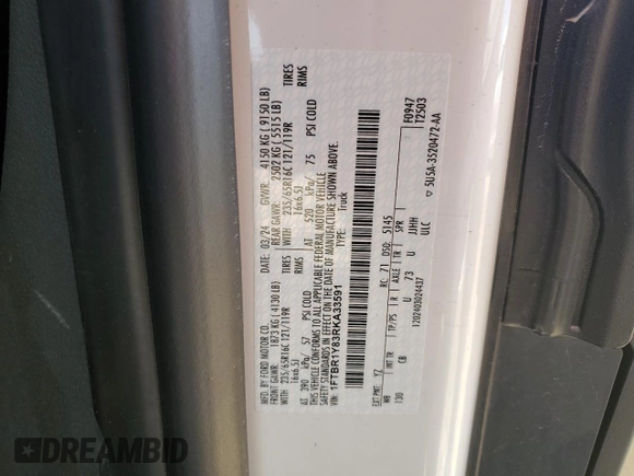 2024 Ford Transit Cargo with VIN 1FTBR1Y83RKA33591, listed as a Copart auction lot 47635895 with 12,242 mi miles and Salvage Title. Bid and sale history available at DreamBid. Image 14.