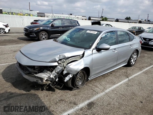 2025 Honda Civic Sedan LX with VIN 2HGFE2F28SH519958, listed as a Copart auction lot 77951444 with 8,157 mi miles and Salvage Title. Bid and sale history available at carsss.com. Image 1.