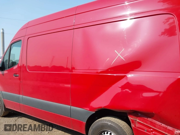 2023 Mercedes-Benz Sprinter Cargo with VIN W1Y4KBHY0PT135291, listed as a IAAI auction lot 39887949 with 61,892 mi miles and . Bid and sale history available at carsss.com. Image 14.