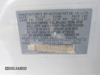 2015 Nissan Sentra SV z VIN 3N1AB7AP3FL639054, wystawiony jako IAAI lot #42489968 z przebiegiem 144 380 mil mil oraz . Historia ofert i sprzedaży dostępna na DreamBid. Obrazek 9.