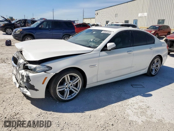 2015 BMW 5 Series 535i with VIN WBA5B1C52FG128542, listed as a Copart auction lot 50084585 with 110,341 mi miles and Salvage Title. Bid and sale history available at carsss.com. Image 1.