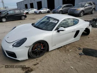 2015 Porsche Cayman S with VIN WP0AB2A82FK184367, listed as a Copart auction lot 43235195 with 32,105 mi miles and Salvage Title. Bid and sale history available at DreamBid. Image 1.